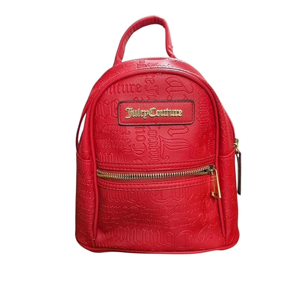 Juicy Couture Mini Backpack Lipstick Red Faux Leather Classic Fun Collectible